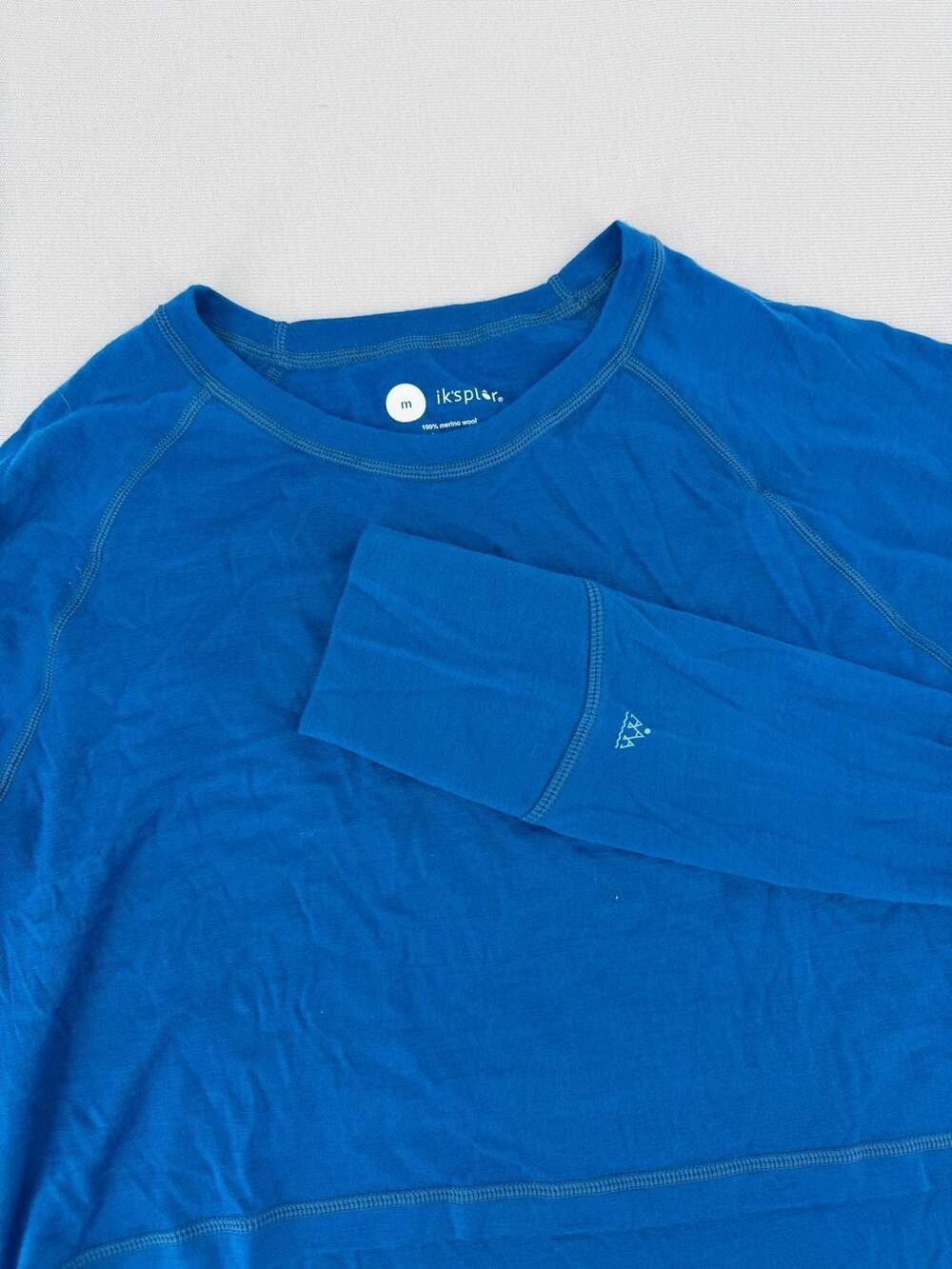 Iksplor Merino Wool Long Sleeve Nursing Shirt Size M Blue